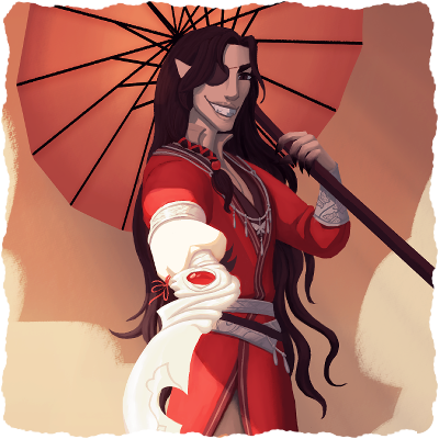 Painted: A commission for Mercilis of Hua Cheng from the webnovel Heaven Official's Blessing.